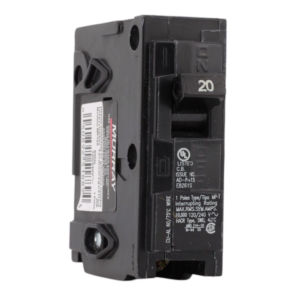 NEW Murray MP120 20A 120V 1-Pole Miniature Thermal Magnetic Circuit Breaker